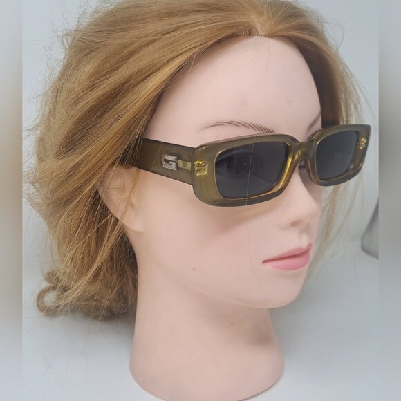 Gucci Womens Sunglasses Tom Ford Y2K Green Black Rectangle GG 2409/N/S 49-19-135 - Picture 1 of 16